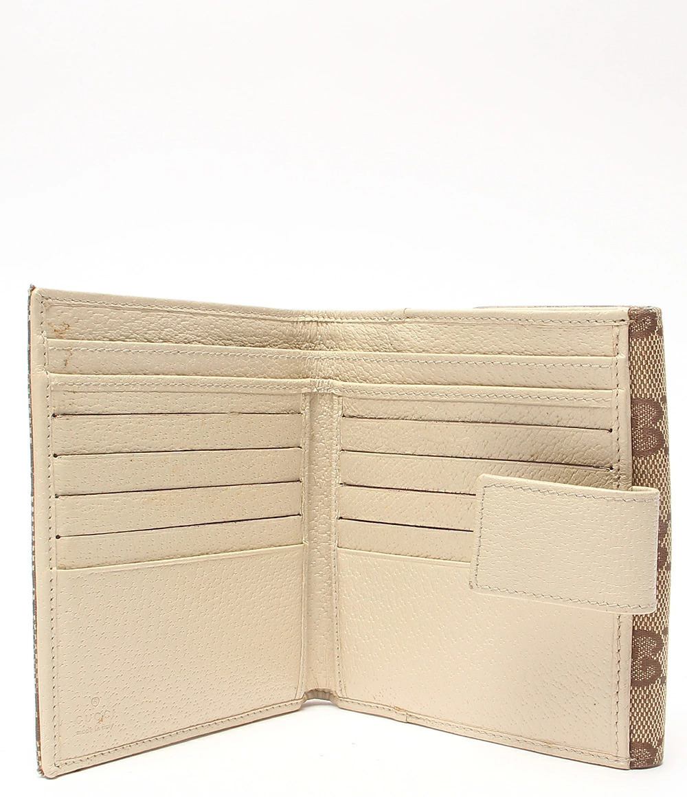 Gucci Wallet Canvas Bi GG fold Black